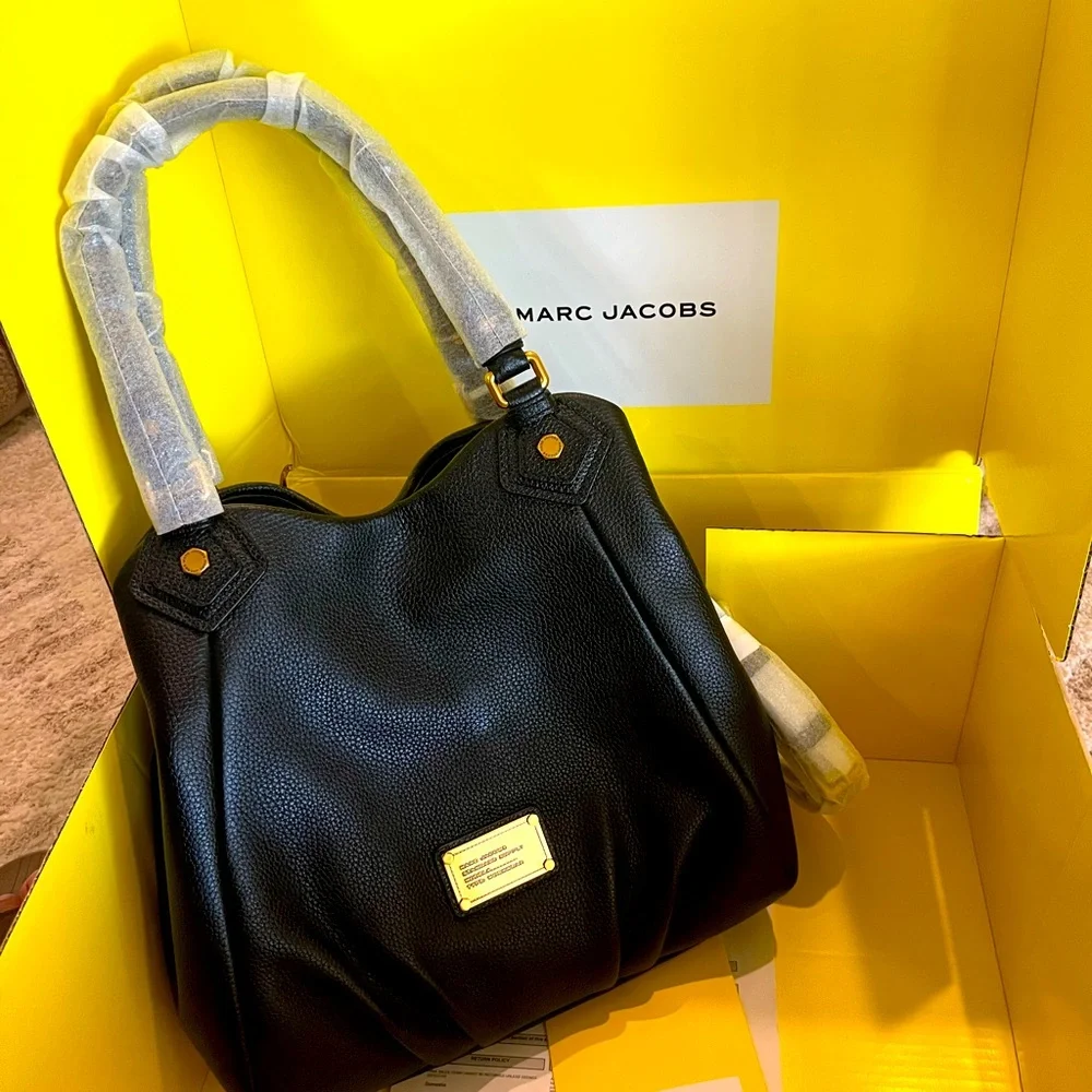 Marc Jacobs Re-Edition Fran Bag Black Super Soft Pebble Leather! - Picture 1 of 7